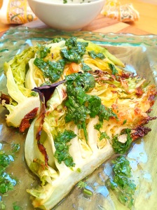 Roasted Cabbage Wedges with Cider Herb Vinaigrette