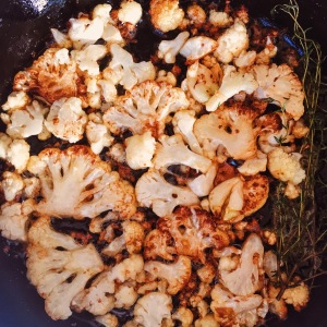Pan Fried Cauliflower with Garlic and Thyme